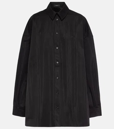 Wardrobe.nyc Oversized Cotton-blend Drill Shirt In Black