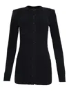 Wardrobe.nyc Padded-shoulder Button-up Cardigan In Black
