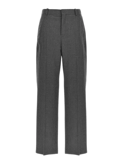 Wardrobe.nyc Wide Leg Virgin Wool Trousers In Gray