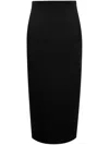 Wardrobe.nyc Velvet Column Skirt In Black