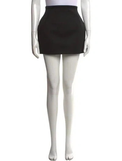 Pre-owned Wardrobe.nyc Pleated Accents Mini Skirt In Black