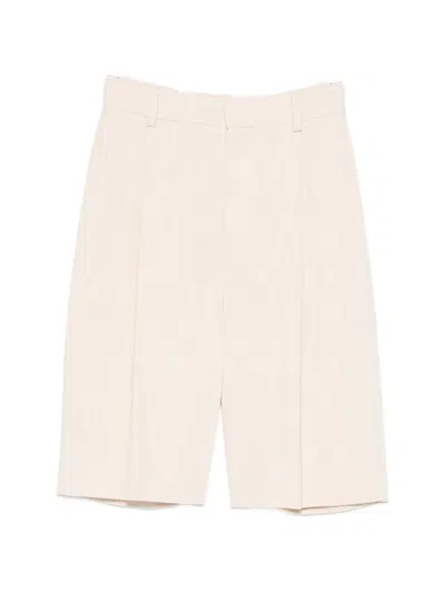 Wardrobe.nyc Pleated Tailored Shorts In Neutral