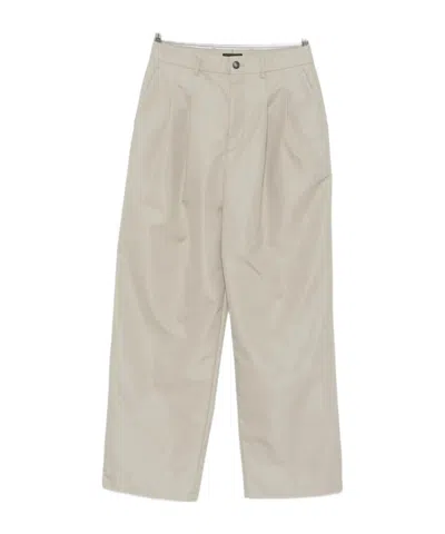 Wardrobe.nyc Pleated Trousers In Neutral