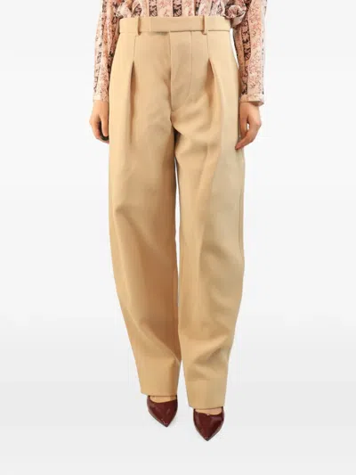 Pre-owned Wardrobe.nyc Pleated Wool Trousers In Neutral