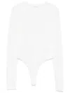 Wardrobe.nyc Polka-dot Bodysuit In White
