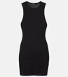 Wardrobe.nyc Wardrobe. Nyc Racer Cotton-blend Minidress In Black
