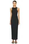 Wardrobe.nyc Wardrobe. Nyc Racer Cotton-blend Maxi Dress In Black
