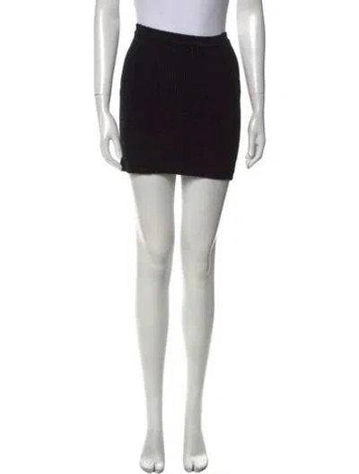 Pre-owned Wardrobe.nyc Raw-edge Trim Mini Skirt In Black