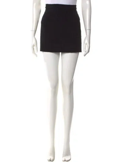 Pre-owned Wardrobe.nyc Raw-edge Trim Mini Skirt In Black