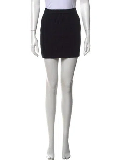 Pre-owned Wardrobe.nyc Raw-edge Trim Mini Skirt In Black