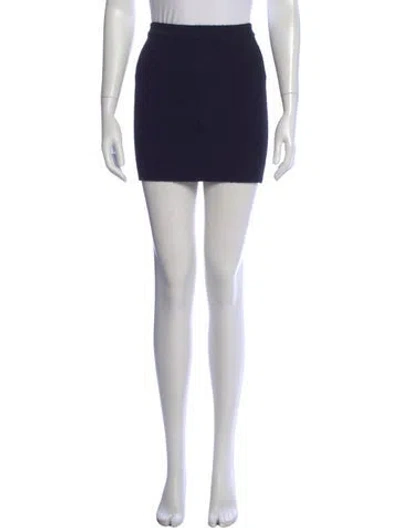 Pre-owned Wardrobe.nyc Raw-edge Trim Mini Skirt W/ Tags In Black