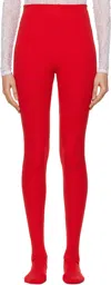 Wardrobe.nyc Opaque Tights In Red