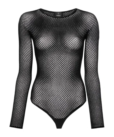 Wardrobe.nyc Rhw Knitted Bodysuit In Black