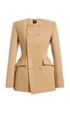 Wardrobe.nyc Rhw Sculpted Blazer Dress In Neutral