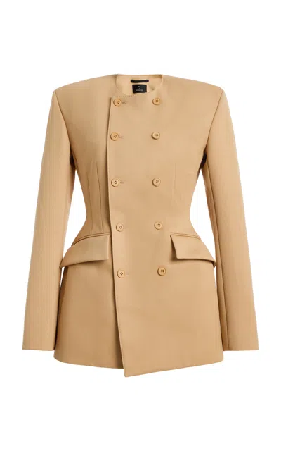 Wardrobe.nyc Rhw Sculpted Blazer Dress In Neutral
