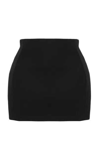 Wardrobe.nyc Rhw Sculpted Skirt Mini In Black