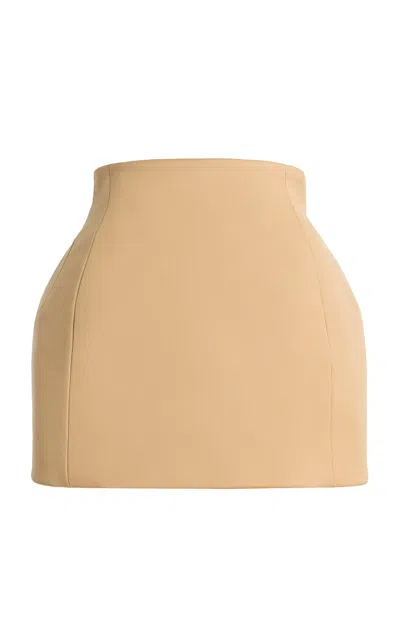 Wardrobe.nyc Rhw Sculpted Skirt Mini In Neutral