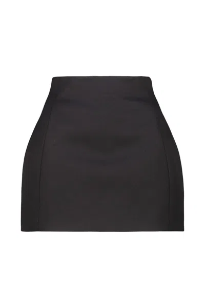 Wardrobe.nyc Rhw Sculptured Mini Skirt Clothing In Black