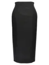 Wardrobe.nyc Velvet Column Skirt In Black