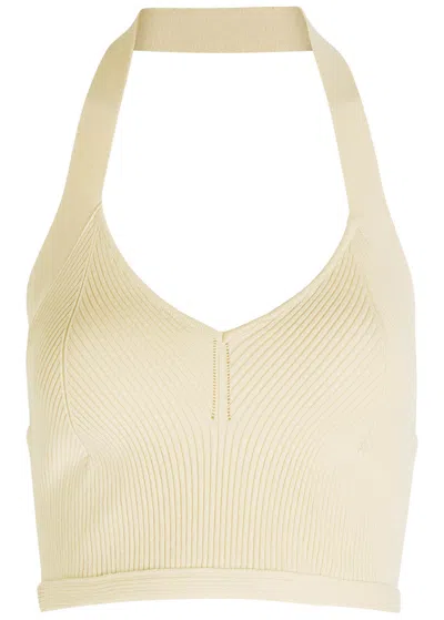 Wardrobe.nyc Ribbed Knit Crop Top In White