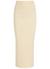 Wardrobe.nyc Wardrobe. Nyc Knitted Cotton Column Skirt In Neutral