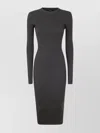 Wardrobe.nyc Ribbed Long Sleeve Dress In Gray