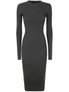 WARDROBE.NYC RIBBED LONG SLEEVE DRESS,W5016PC