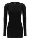 Wardrobe.nyc Rib-knit Wool Minidress In Black