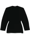 Wardrobe.nyc Ribbed Top In Black