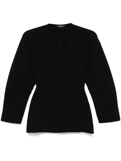 Wardrobe.nyc Ribbed Top In Black