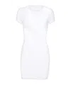 Wardrobe.nyc Round Neck Short Sleeve Dress In White