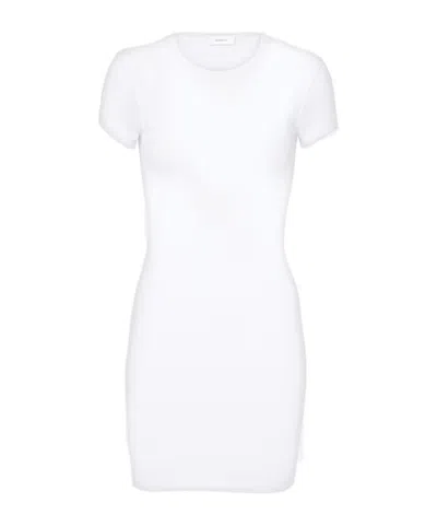 Wardrobe.nyc Round Neck Short Sleeve Dress In White