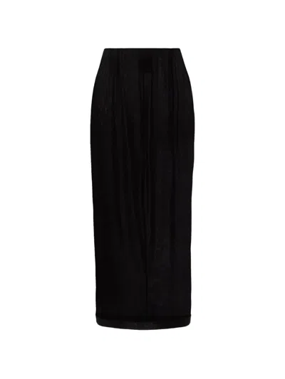 Wardrobe.nyc Ruched Midi Skirt In Black