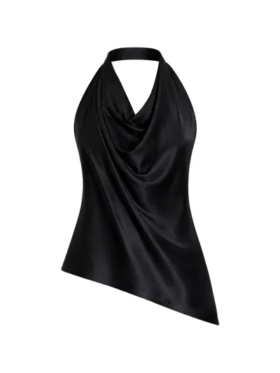 Wardrobe.nyc Satin Top In Black