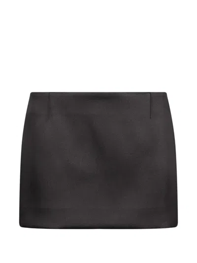 Wardrobe.nyc Rhw Duchess Micro Mini Skirt In Black