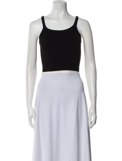 Pre-owned Wardrobe.nyc Scoop Neck Sleeveless Crop Top In Black