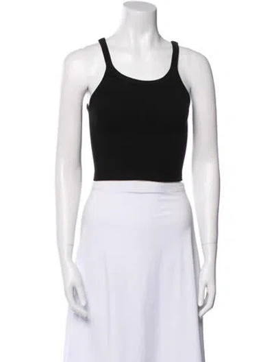 Pre-owned Wardrobe.nyc Scoop Neck Sleeveless Crop Top In Black