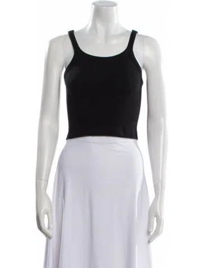 Pre-owned Wardrobe.nyc Scoop Neck Sleeveless Crop Top In Black