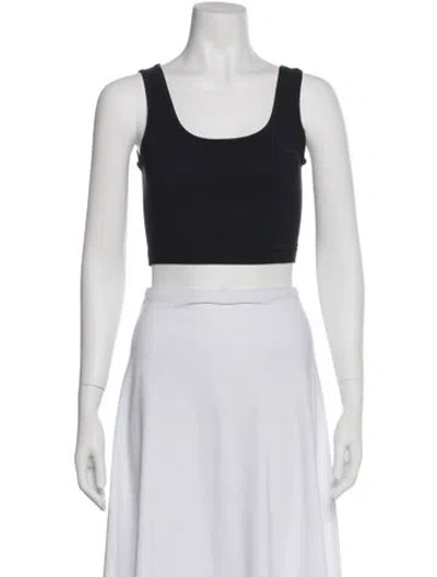 Pre-owned Wardrobe.nyc Scoop Neck Sleeveless Crop Top In Black