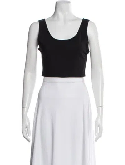Pre-owned Wardrobe.nyc Scoop Neck Sleeveless Crop Top In Black