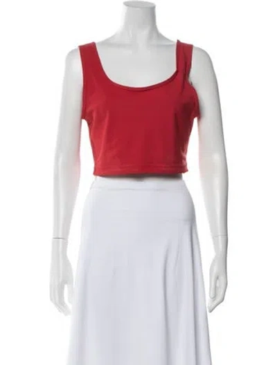 Pre-owned Wardrobe.nyc Scoop Neck Sleeveless Crop Top In Black