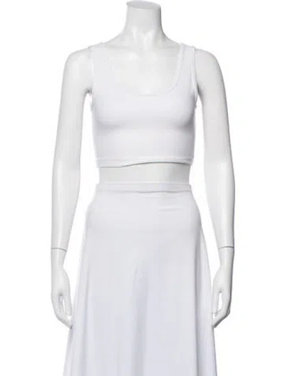 Pre-owned Wardrobe.nyc Scoop Neck Sleeveless Crop Top In Blue