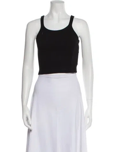 Pre-owned Wardrobe.nyc Scoop Neck Sleeveless Crop Top W/ Tags In Black