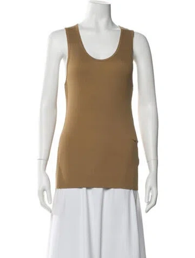 Pre-owned Wardrobe.nyc Scoop Neck Sleeveless Top In Brown