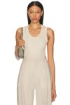 Wardrobe.nyc Cotton Blend Scoop Tank Top