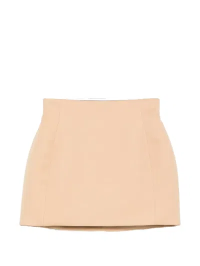 Wardrobe.nyc Sculpted Mini Skirt In Brown