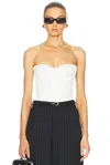 Wardrobe.nyc Semi Matte Bustier In Off White