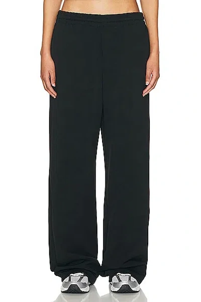 Wardrobe.nyc Ribbed Straight-leg Trousers In Black
