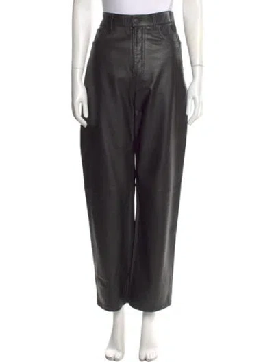 Pre-owned Wardrobe.nyc Shearling Wide Leg Pants In Black