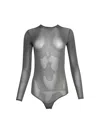 Wardrobe.nyc Sheer Bodysuit In Gray
